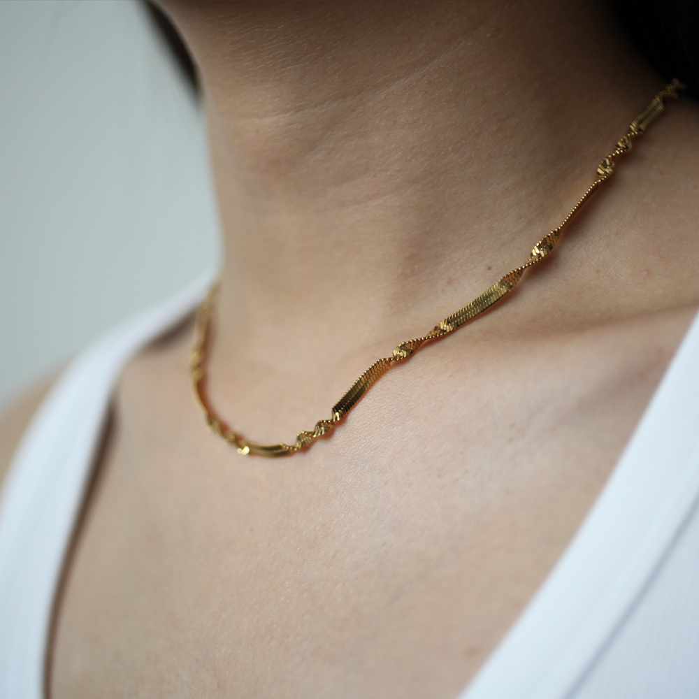 Twist chain necklace 034