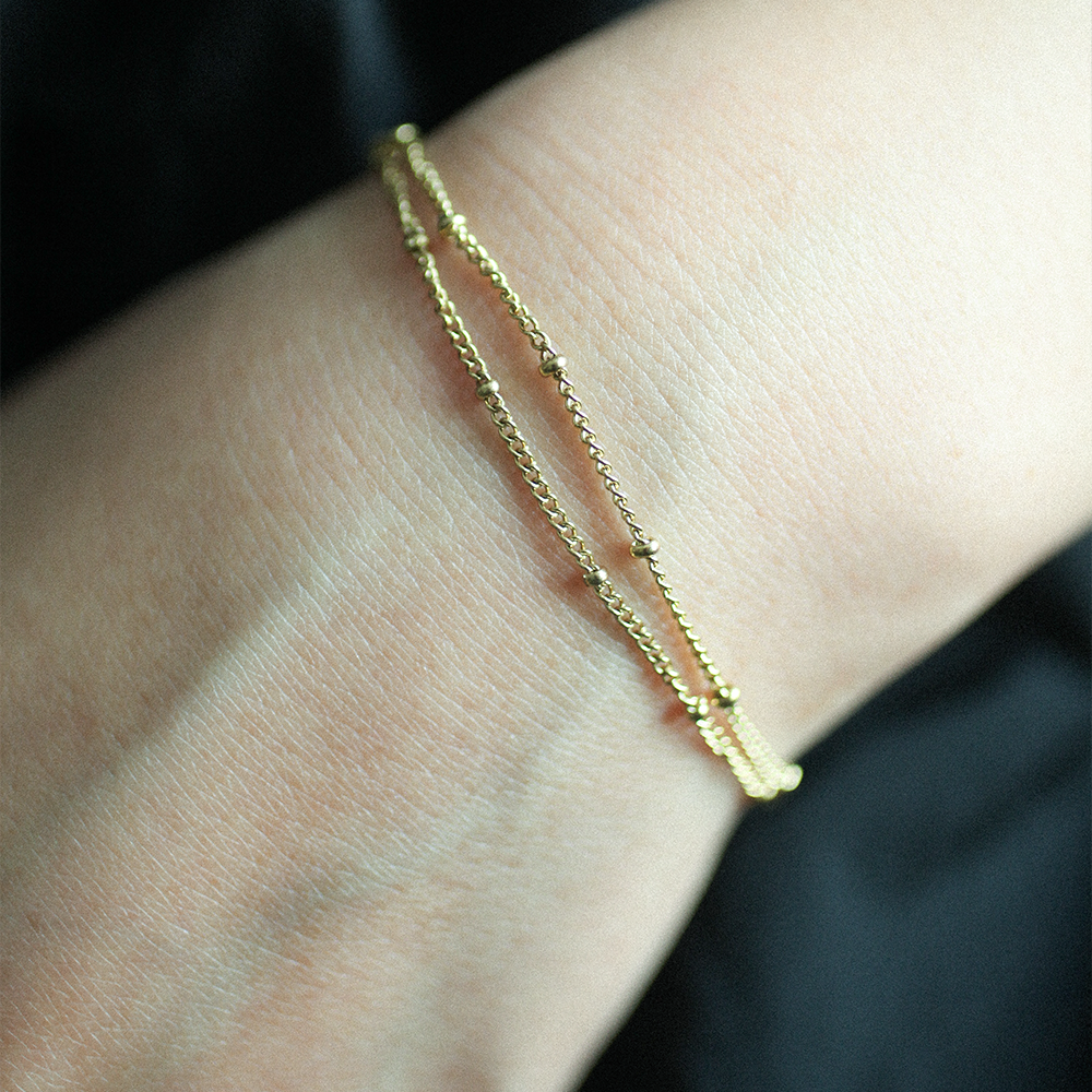 Cluster chain bracelet 108 Gold