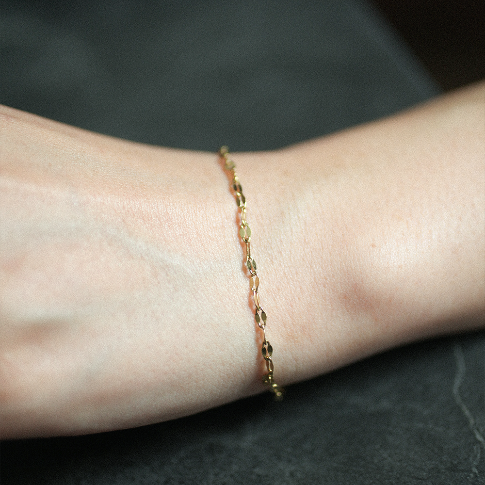 Facet chain bracelet 123 Gold
