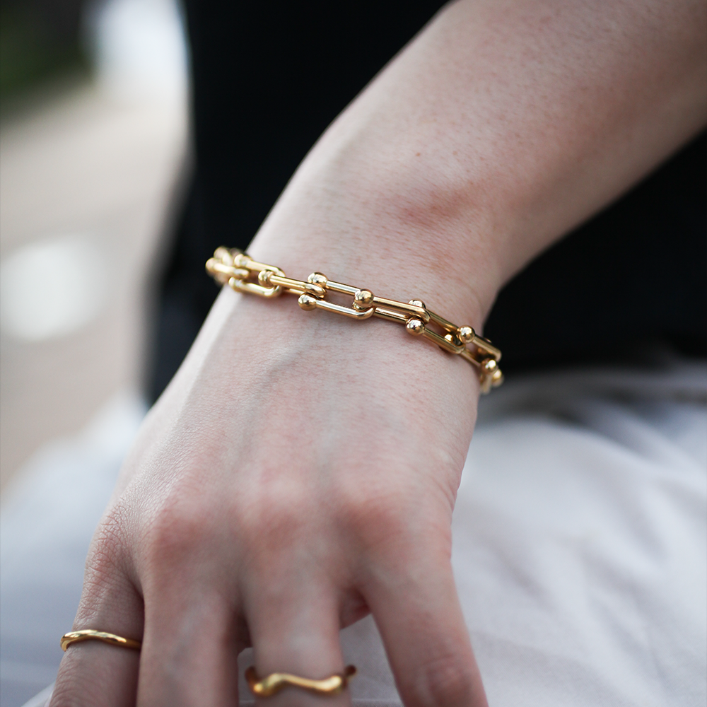 Metal module bracelet 119 Gold