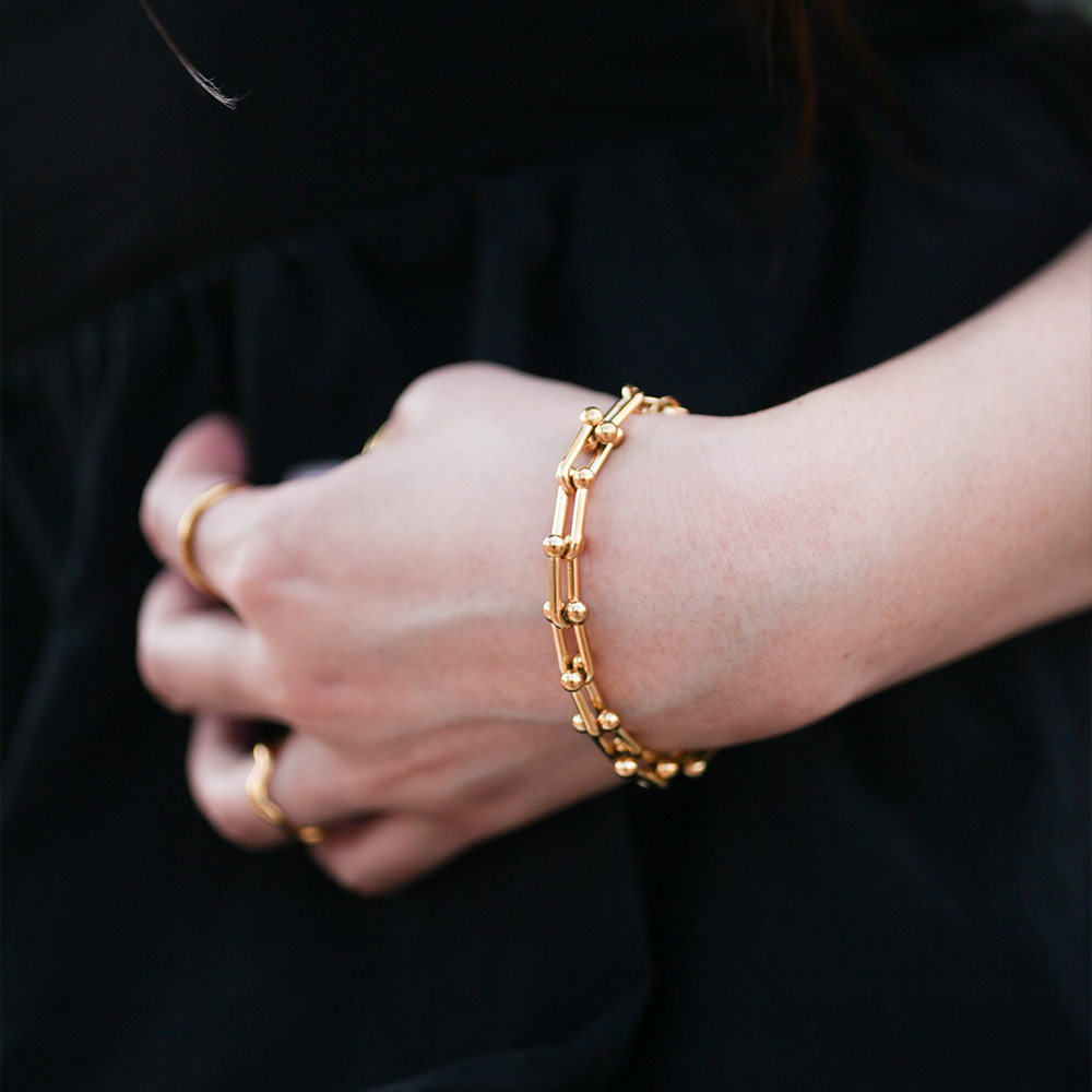 Metal module bracelet 119 Gold