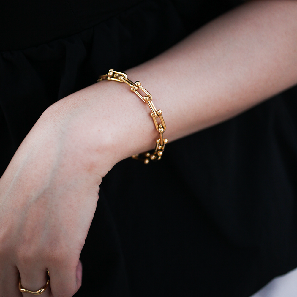 Metal module bracelet 119 Gold