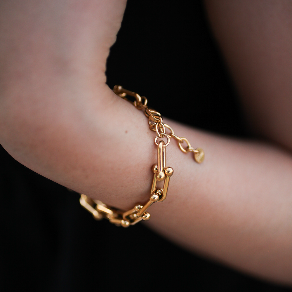 Metal module bracelet 119 Gold