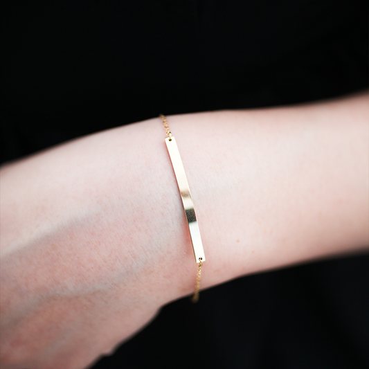 Plain bar bracelet 110 Gold