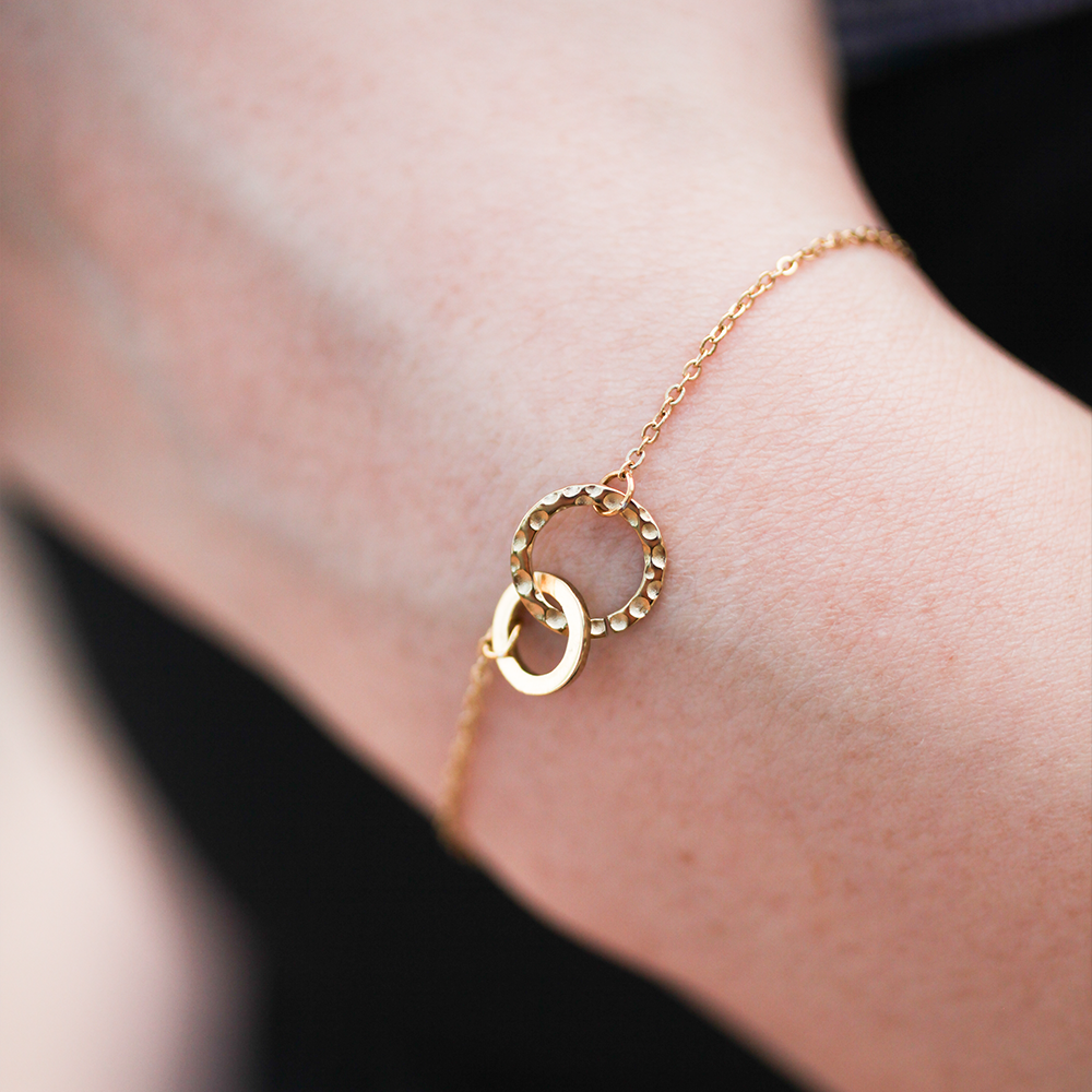 Linked circle bracelet 159 Gold
