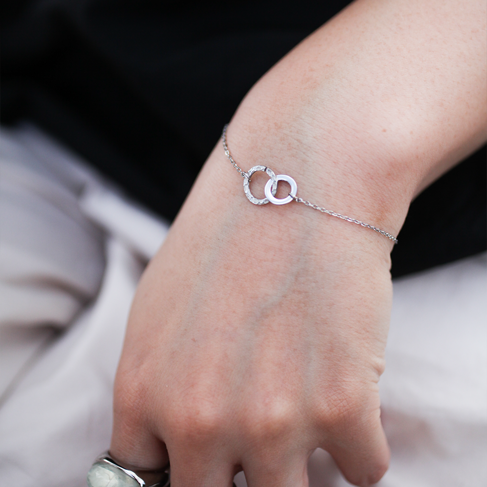 Linked circle bracelet 159 Silver