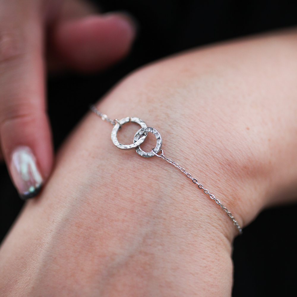 Linked circle bracelet 159 Silver